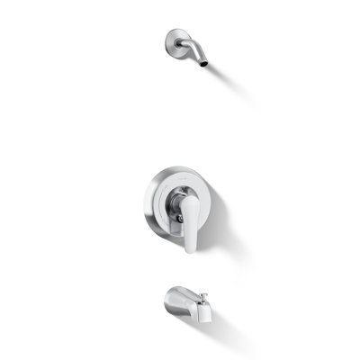 Garniture de valve de bain et de douche Kohite August Rite-Temp avec poignée levier et bec Npt, sans pomme de douche Kohler