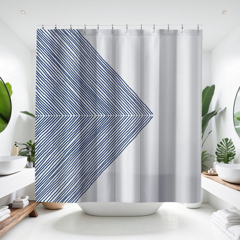 Rideau de douche Coco, Bleu marine