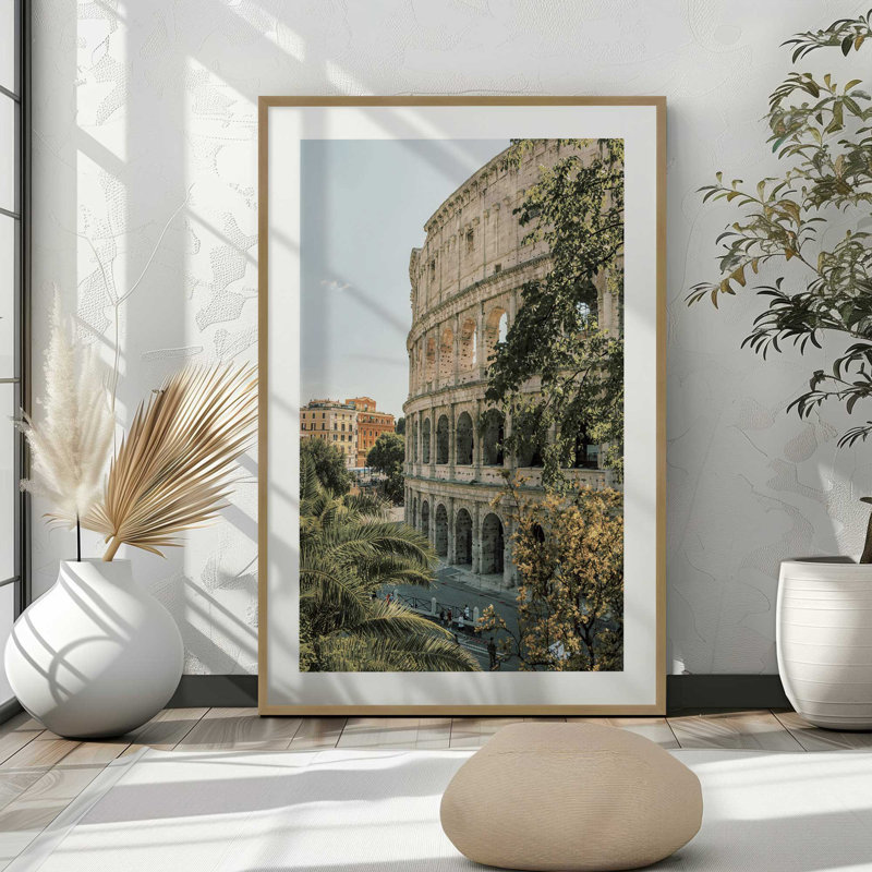 Roman Glory Print, 37.25" H x 25.25" W x 1.25" D, Polished Chrome Single Picture Framed