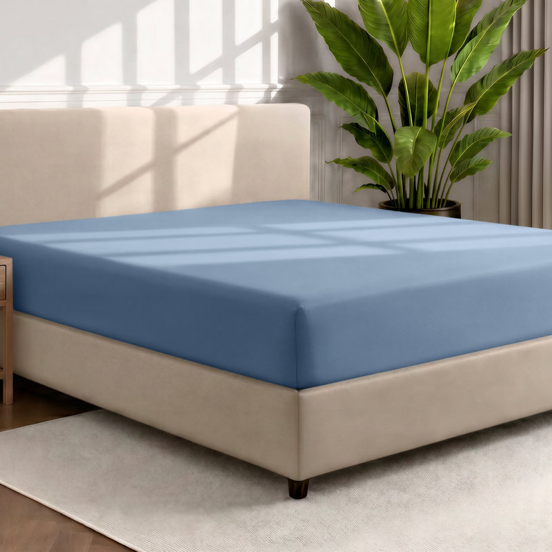 Microfiber Fitted Sheet, Queen Fitted Sheet, Coronet Blue