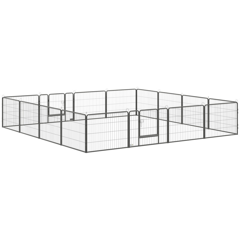 Enclos d'exercice pour chien, H 23,5 po x l 126 po x P 126 po