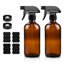 Arrosoir pulvérisateur de 500 ml avec étiquettes (ambre)