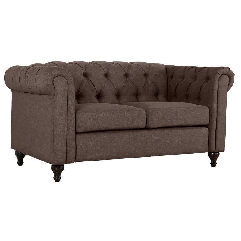 Kym Upholstered 61'' Loveseat, Brown