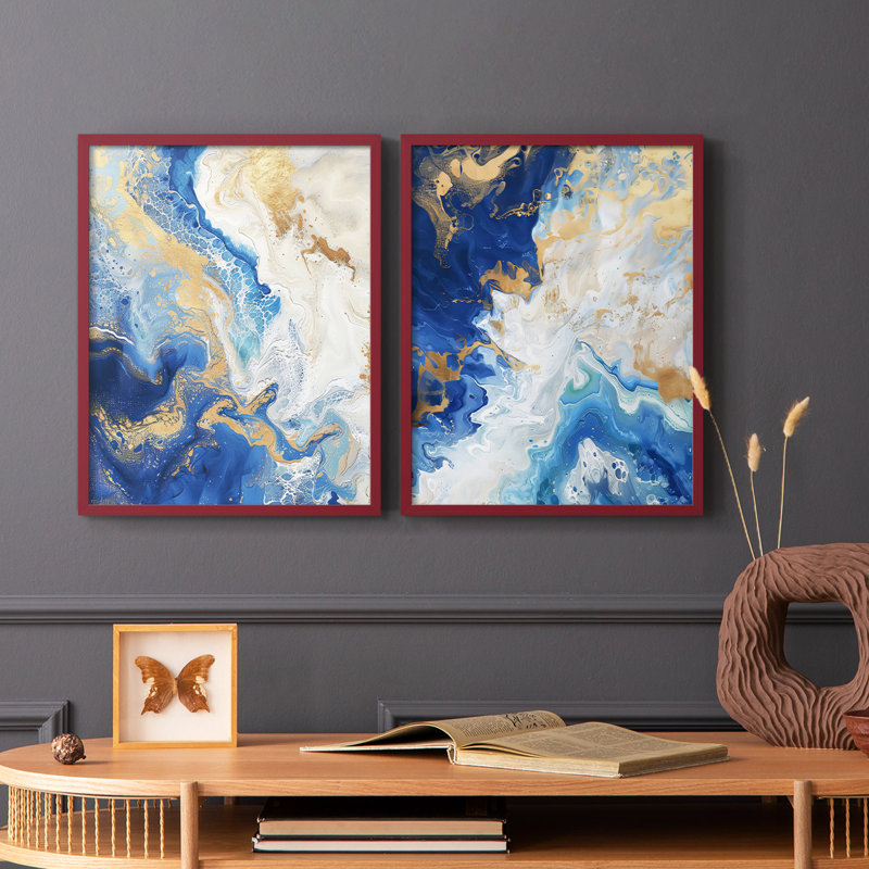 ABSTRACT Series CD III - Reproduction encadrée de qualité supérieure - prête à être accrochée - aucun clou requis - aucun clou requis