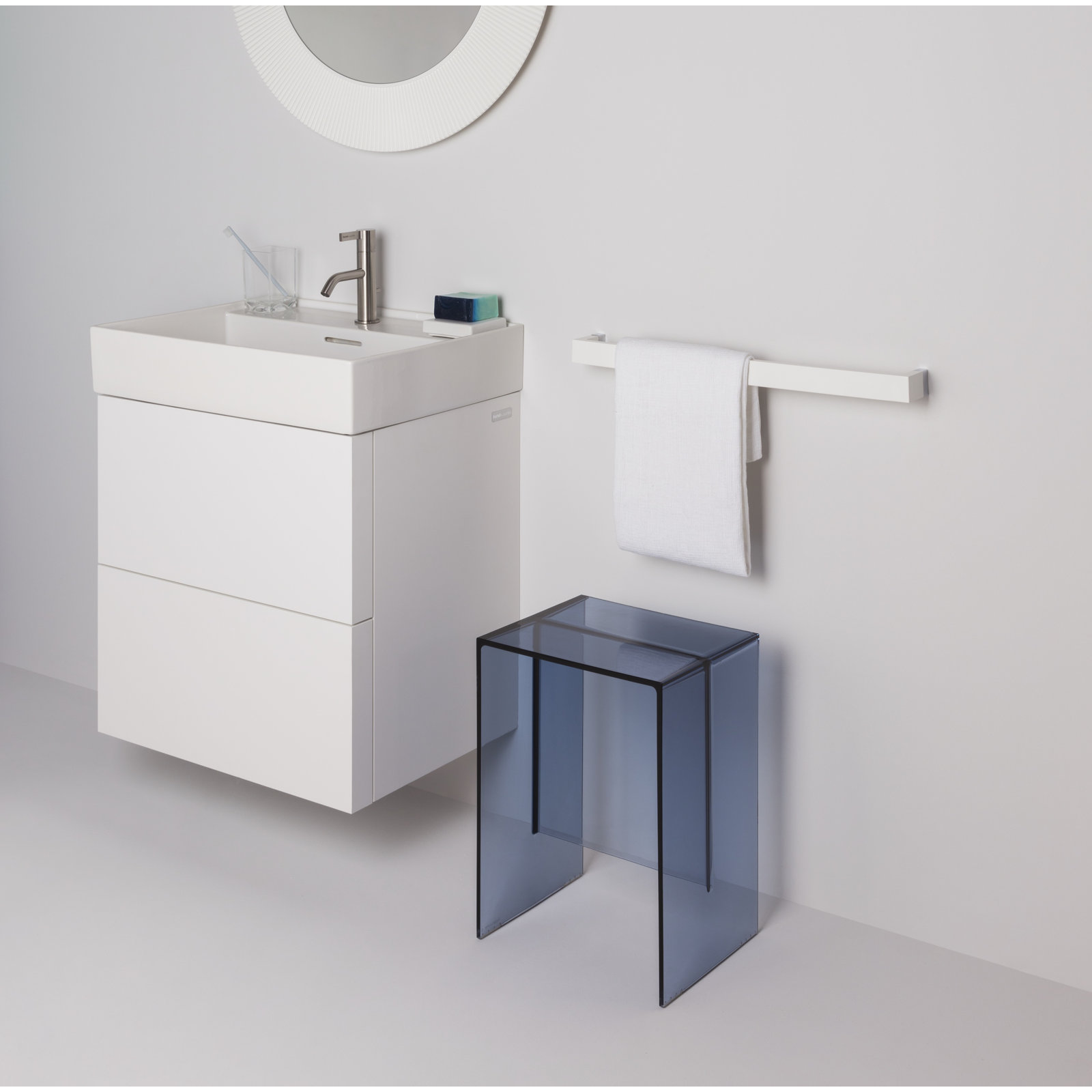 Max Beam End Table, Blue Sunset