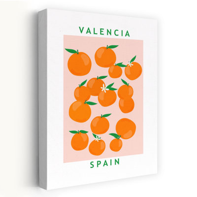 «Flower Market Oranges Vibrant Fruit Summer», art mural
