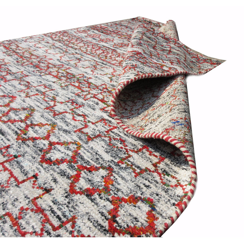 Tapis marocain moderne en soie noué à la main 5X8