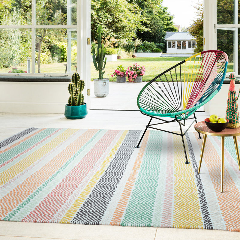 Alfresco Striped Recycled P.E.T Hand Woven Indoor / Outdoor Area Rug, Rectangle 200 x 290cm