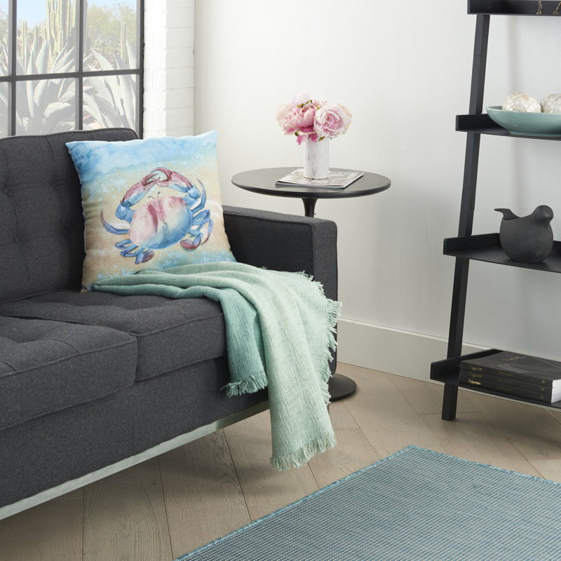  Housse et insert de coussin carré d'extérieur Sea Crab