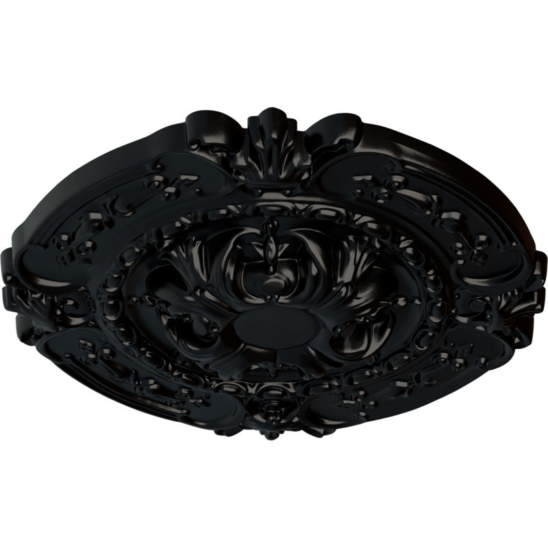Médaillon de plafond Endurathane Bailey, DO 18 po x P 3 3/4 po x P 1 1/2 po (convient aux auvents jusqu'à 5 3/4 po), finition craquelée d'hamamélis peinte à la main