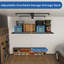 Support de rangement de garage suspendu avec verrou de sécurité, organisateur de garage robuste