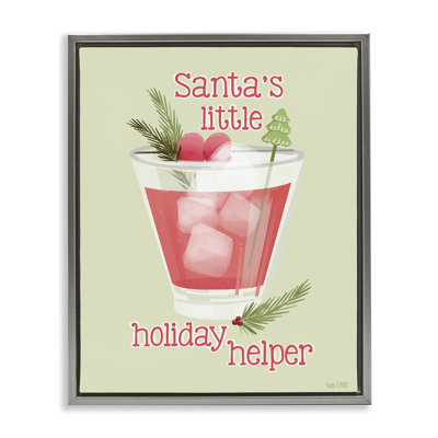 «Santa's Holiday Helper Drink», art mural sur toile flottante, conçu par House Fenway