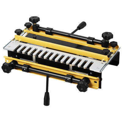 Gabarit à queue d'aronde, 12 po de largeur, gabarit de queue d'aronde avec mèche et gabarit de 1/2 po, gabarit de queue d'aronde à alignement précis, mortaise et gabarit à tenon et outils de travail du bois pour la fabrication de meubles et d'armoires en bois