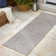 Hallie High-Low Minimalist Curve Geometric Gray/Ivory Indoor/Outdoor Rug