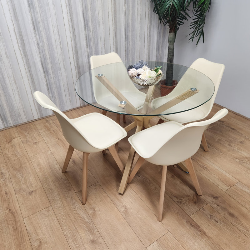 Periheli 4 - Person Dining Set, Cream