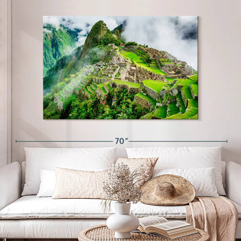Lilie, ruines incas, Machu Picchu, H 34 po x l 51 po