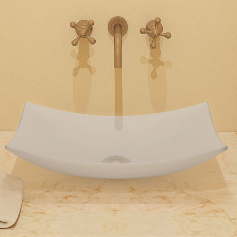 Lavabo de salle de bain rectangulaire en plastique pour bateau darya incandescense, Brume