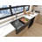MEJE 33"x20" Black Farmhouse Workstation Kitchen Sink, Cearmic Single Bowl,  Matte Black Color