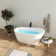 Acrylic Freestanding Bathtub, Modern & Contemporary Design Soaking Tub With Toe-Tap Drain In Chrome And Classic Slotted Overflow