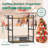 2 Tier Coffee Bar Organizer Countertop Station Shelf For Home Office, Multi-Functional Coffee Mug Cup Holder Stand, Accessory Storage Rack With 12 Hooks, Space-Saving Coffee Nook Enhancer