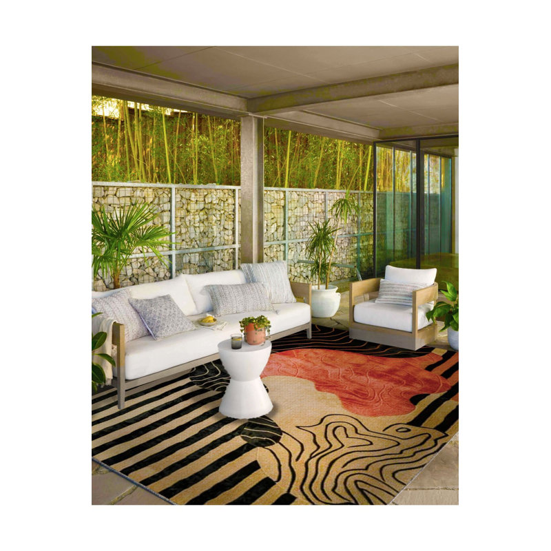 Tapis rayé multicolore Paris, Tapis de couloir 3 pi 3 po x 6 pi 7 po inclus