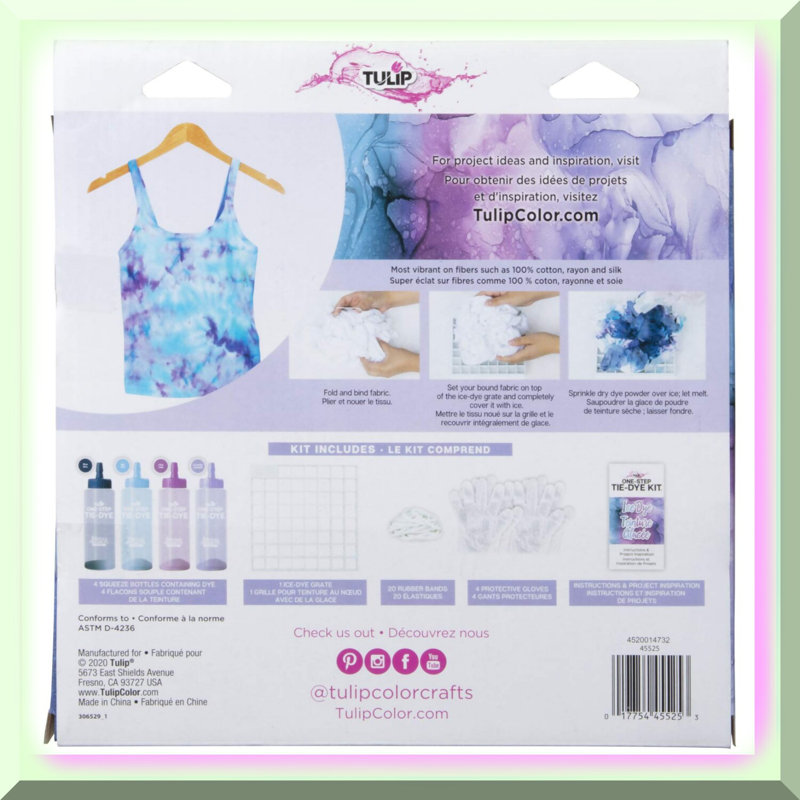 Rainbow Tie-Dye Kit with 4 Colors and Accessories