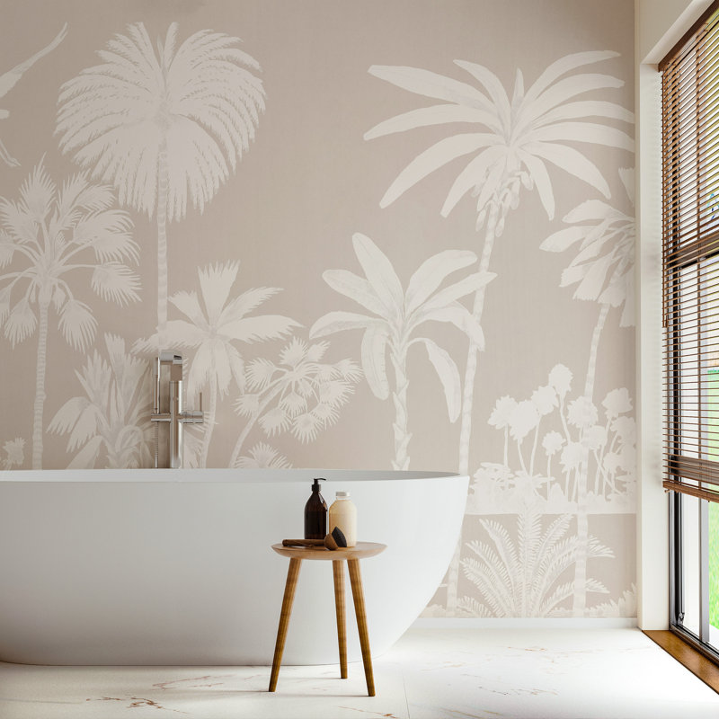 Charleston Marsh Breeze Mural by Megan Molten, Beige, Paper