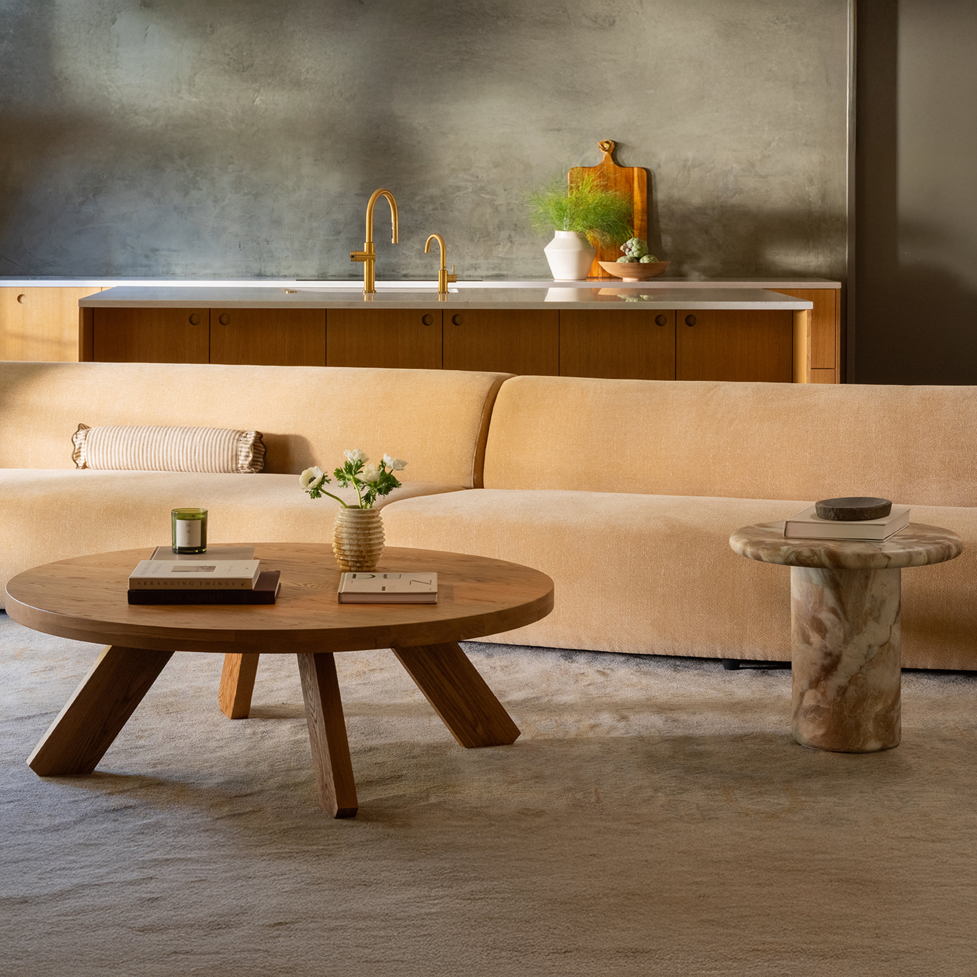 REMI Convex Sofa, Yellow