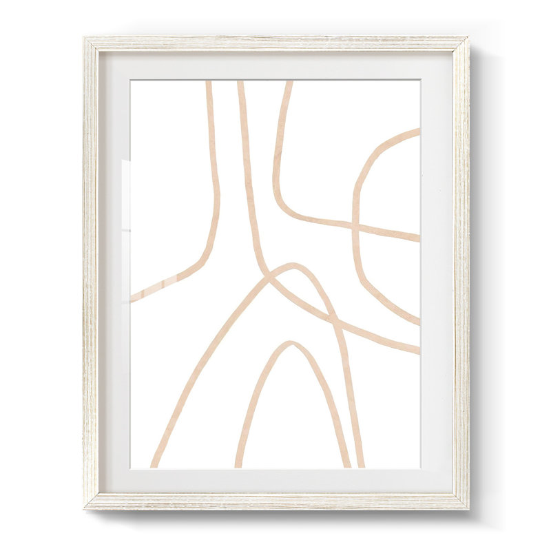 Clean Contour II -Framed Print, 28.5" H x 20.5" W, White
