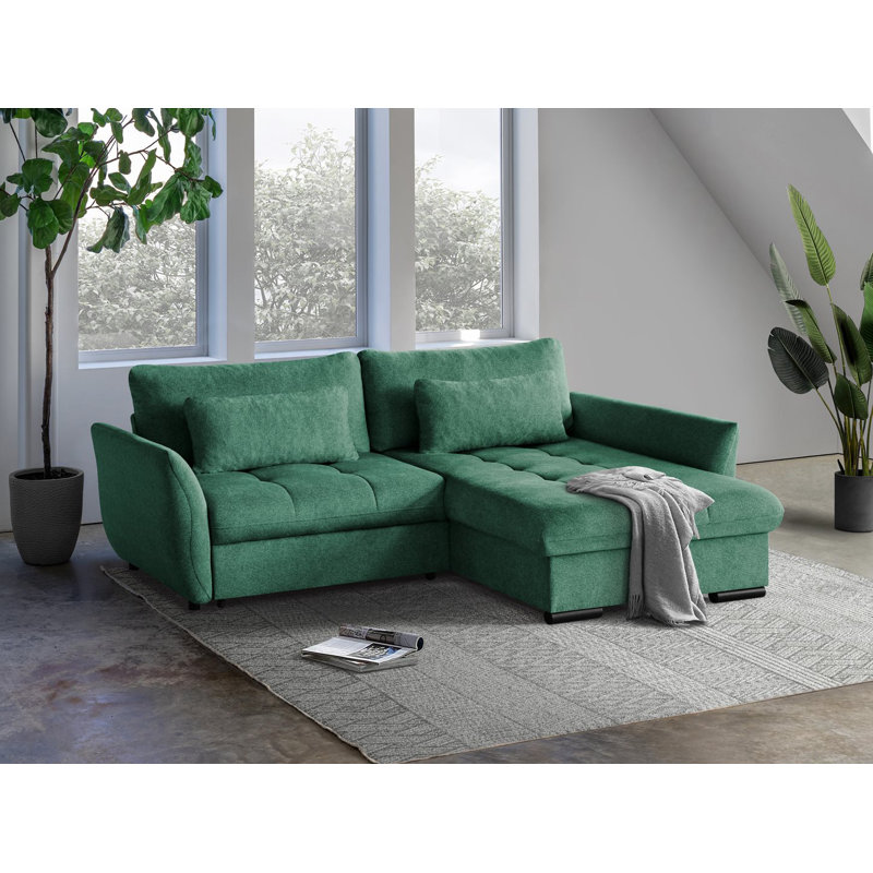 Barbarino 3 Seater Sofa Bed, Right Hand Facing, Green