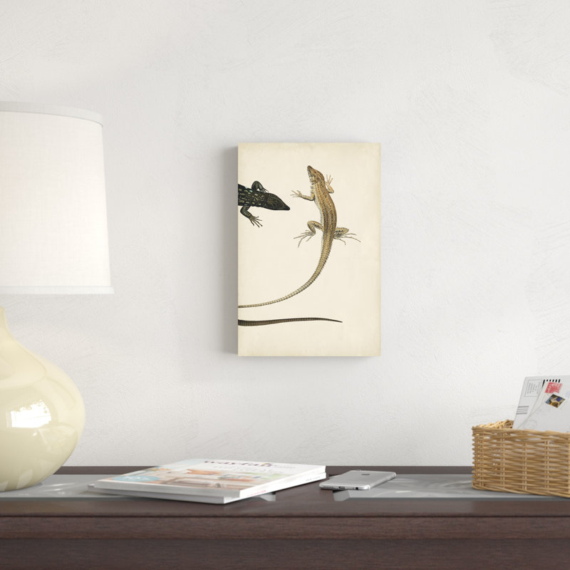 Lézard Diptyque II, H 12 po x l 8 po