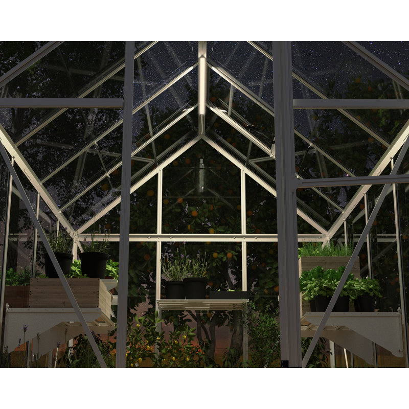 Palram - Canopia LED Outdoor light Flush Mount for Greenhouses Gazebos Patio Covers Awnings Sheds Carports