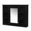Armoire à pharmacie, armoire de rangement murale pour salle de bain, armoire murale moderne avec miroir, armoire à miroir avec 6 tablettes ouvertes (meuble-lavabo non inclus)