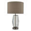 Mubina Touch Table Lamp Black Chrome Smoked Glass With Shade
