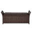 Banc de patio avec espace de rangement supplémentaire - Construction élégante et construction en fer