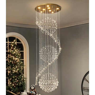 Glam Led Dimmable Crystal Chandelier