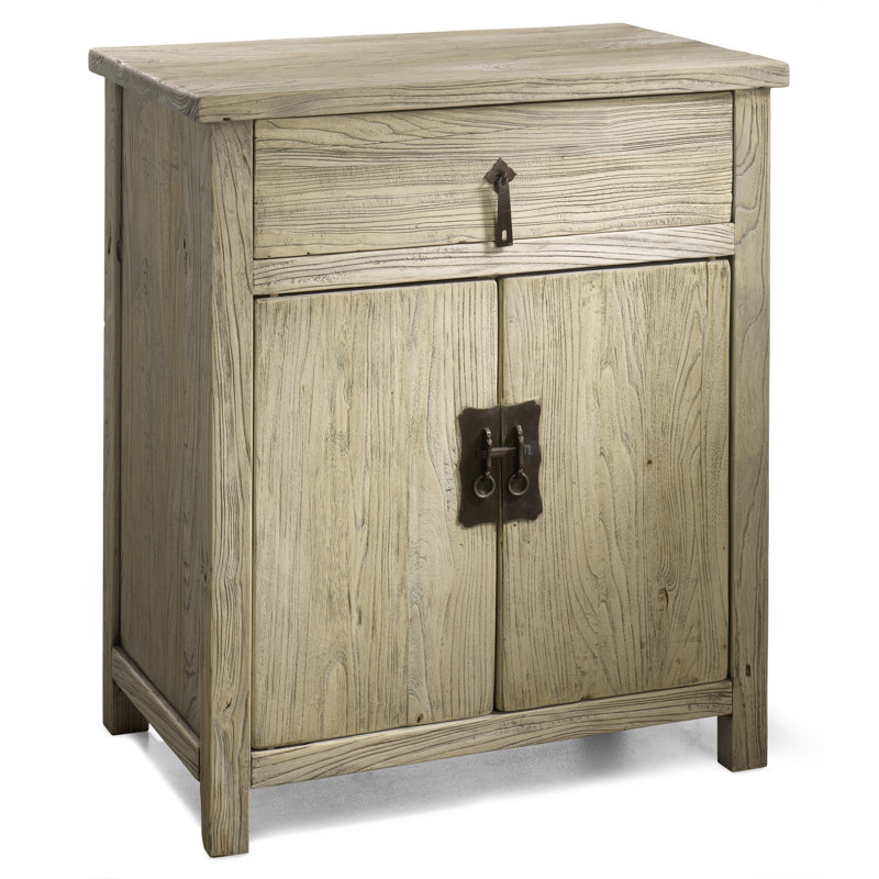 Jixi 75cm W Solid Wood Bedside Table