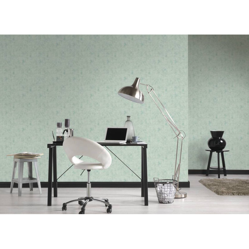Rouleau de papier peint texturé L 33 pi x l 24 po, Vert et bleu