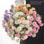 Ensemble de 6 petites fleurs artificielles à œillets lilas pour table de salle à manger 5 fausses fleurs et 20 têtes de fleurs soyeuses, P-1284729263