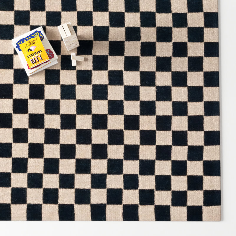 Freesia Area Rug In Black/Beige, Rectangle 8' x 10'