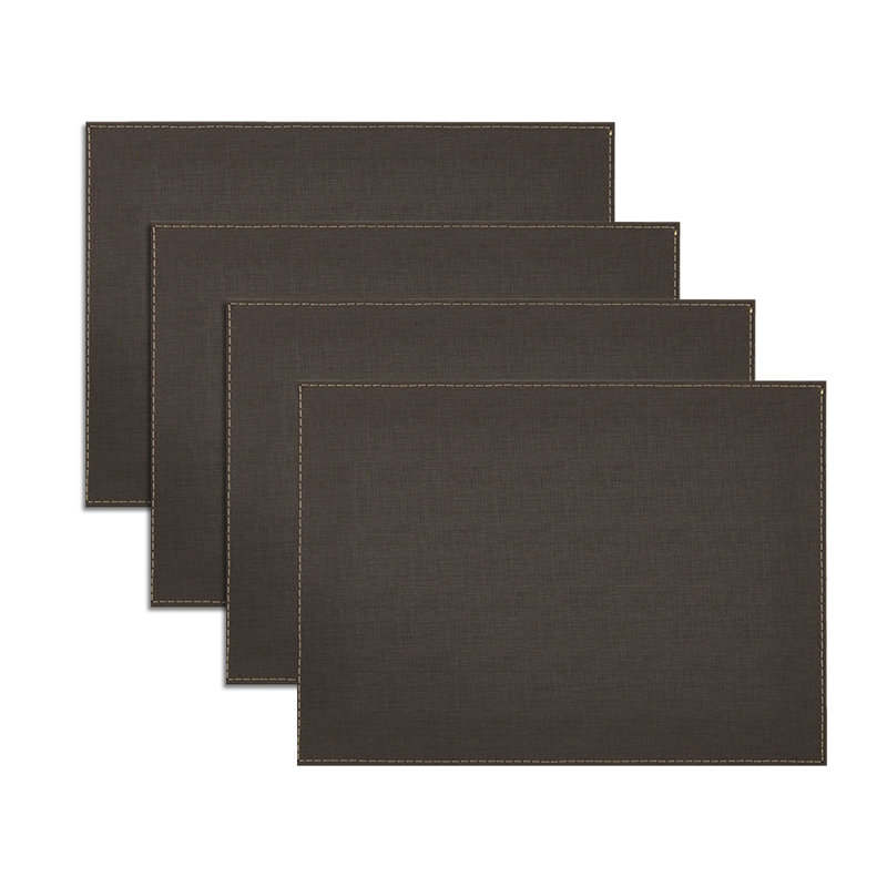 Resendez Rect Raven - Ensemble de 4 napperons, Noir