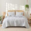 Ensemble de courtepointe matelassée 3 pièces en coton toutes saisons, format Aqua King/Cal King-135101257-135101255
