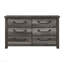 Commode de rangement grise 6 tiroirs 1 pièce