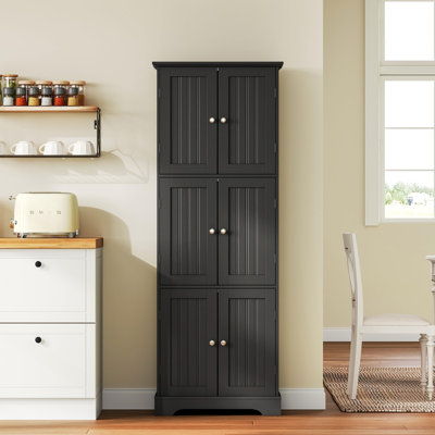 Tall Bathroom Storage Cabinet with 6 Doors