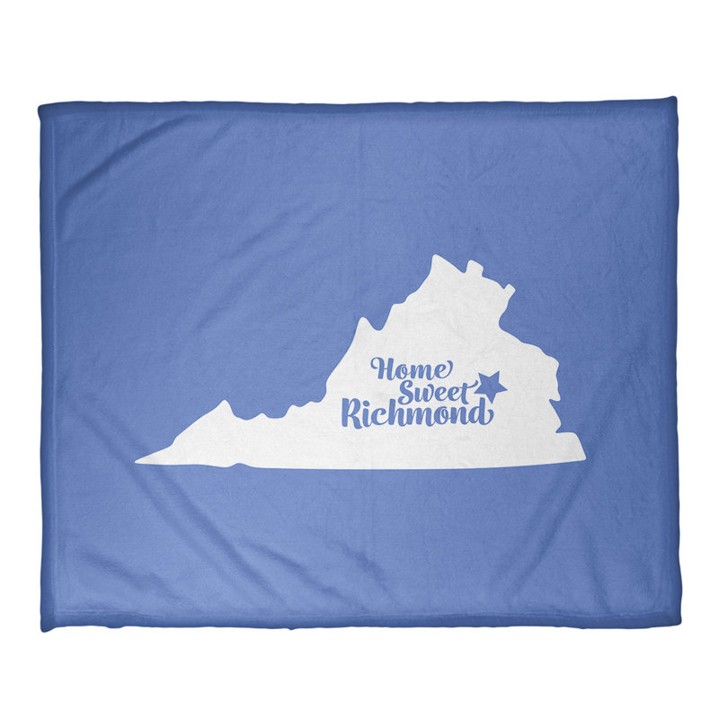 Jeté polaire richmond virginie, l 32,5 po x L 42,5 po, bleu