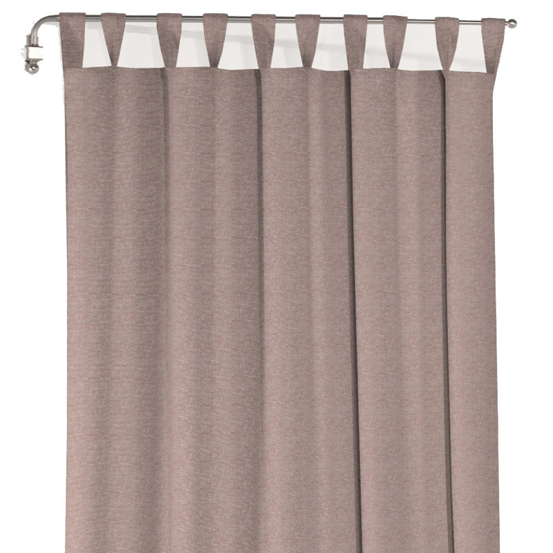 Branton Tab Top Curtain Single Panel, opaque, 132cm Width x 245cm Drop, Taupe