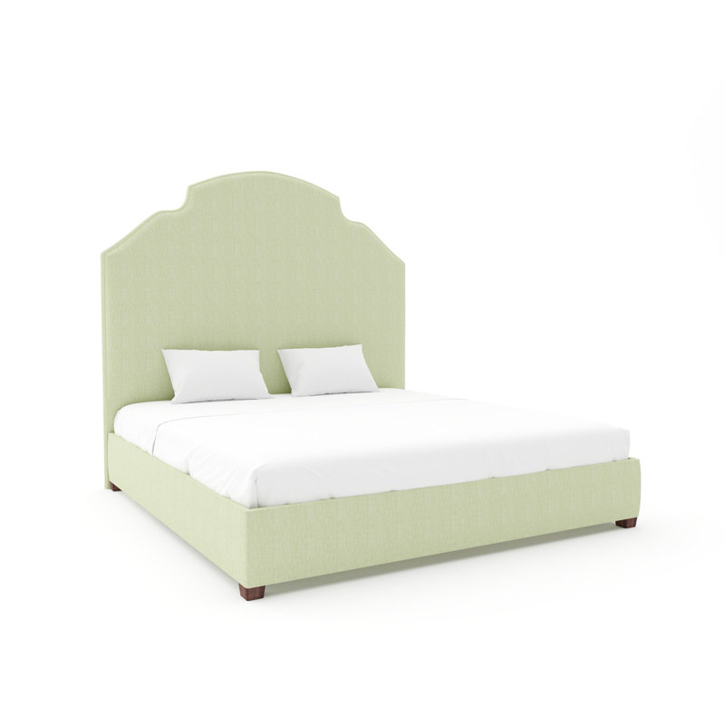 Leland Upholstered Bed, Weathered, Full / Double, Maestro Ultra Performance Meadow
