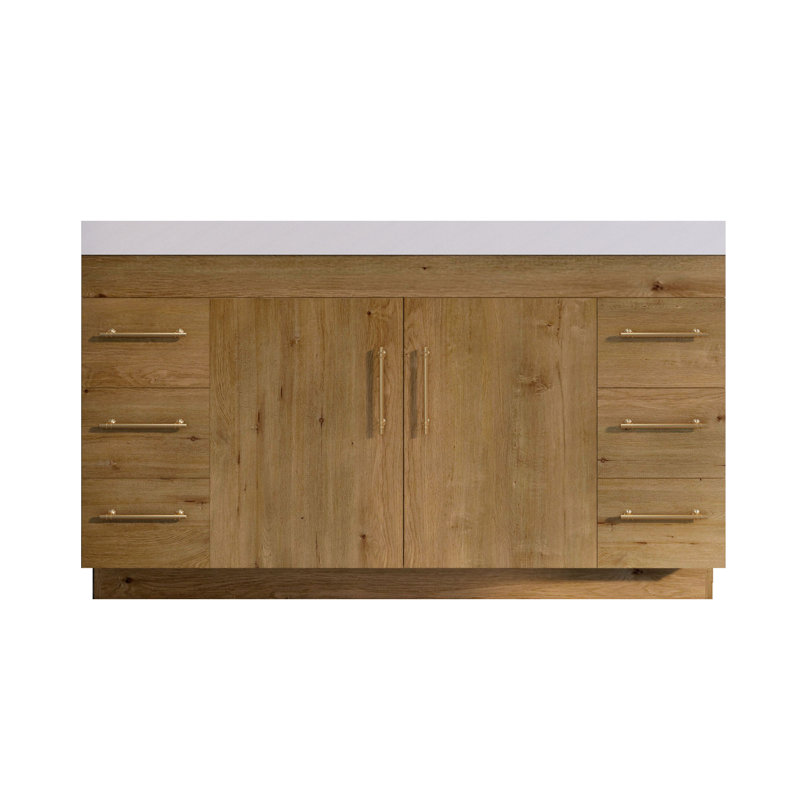 Ensemble de meuble-lavabo simple 60 "Spring, Chêne et teck