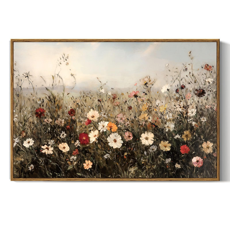 Retro Floral Botanical Framed Wall Art