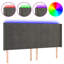 Led Headboard Dark Grey 183X16X118/128 Cm Velvet